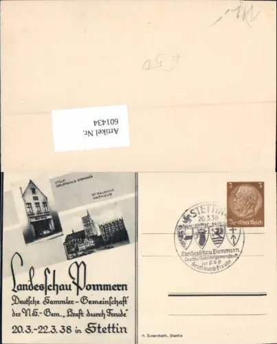 601434,WK 2 Propaganda Landesschau Pommern Stettin 1938 Szczecin Stolp Stralsund