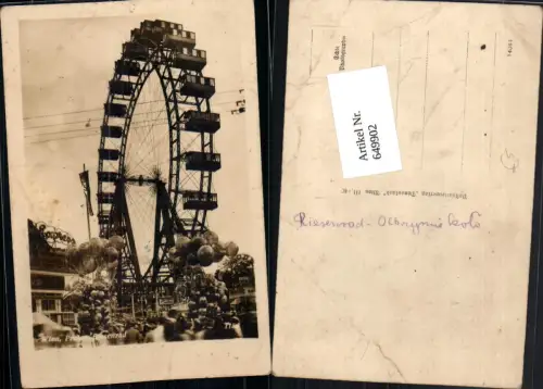 649902,WK 2 Wien Prater beflaggt Riesenrad Leopoldstadt