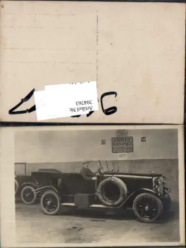 704763 Foto-AK Auto Automobil Fahrzeug Oldtimer India Auto Pneus Reklame KFZ