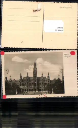 711740 Foto AK Wien Vienna Rathaus WW2 Beflaggt