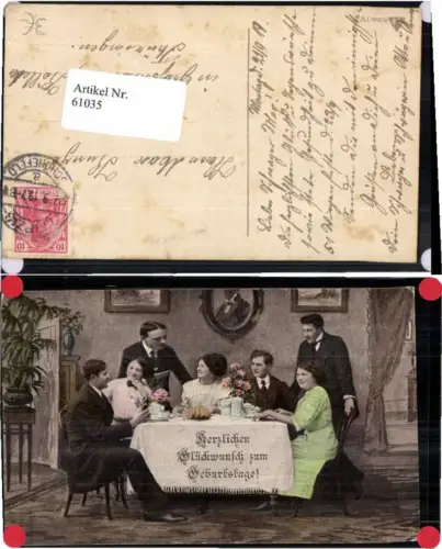 61035,Geburtstag Kuchen Tisch Kaffekanne Familie