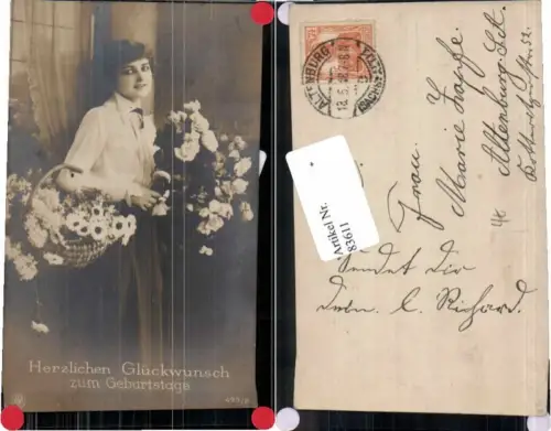 83611,Geburtstag Blumen Frau Korb Rosen