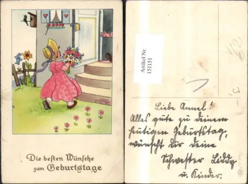 151151,Geburtstag Mädchen Blumenstrauß v. Haus Stiegen pub Erika 3373