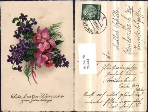 249681,Geburtstag Blumen Veilchen