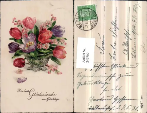 249709,Geburtstag Blumen Tulpen Zweige