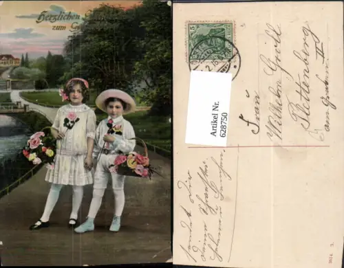 628750,Geburtstag Kinder Korb Rosen Blumen Dorfpartie