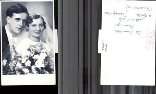 205467,Hochzeitsfoto Hochzeit Portrait Schleier Brautschtrauß von Mirri u. Rudi 1936