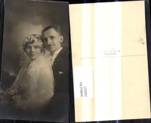 268827,Foto Ak Brautpaar Braut Bräutigam Hochzeit Hochzeitsfoto