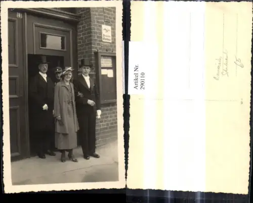 290110,Foto Ak Brautpaar Hochzeit Preußisches Standesamt