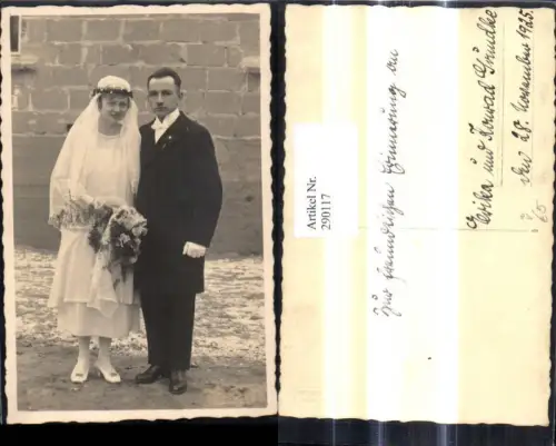 290117,Foto Ak Brautpaar Hochzeitsfoto Hochzeit pub Riediger Freystadt Freistadt