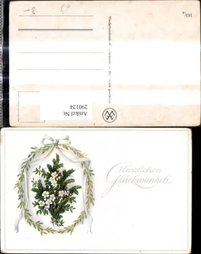 290124,Hochzeit Glückwunsch Blumen Tannenzweige Kranz Schleife