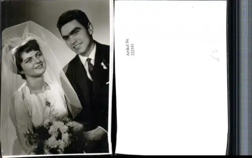 323341,Fotokarte Hochzeit Hochzeitsfoto Brautpaar Schleier Kette