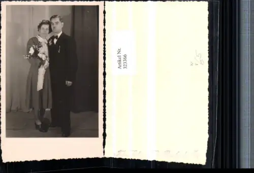 323366,Foto AK Hochzeit Hochzeitsfoto Brautpaar Brautstrauß pub Foto Ludwig Felix Bruck an d. Mur