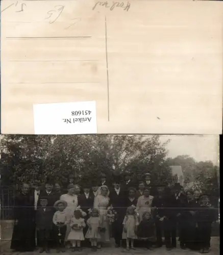 451608,Foto AK Hochzeit Hochzeitsfoto Gruppenbild