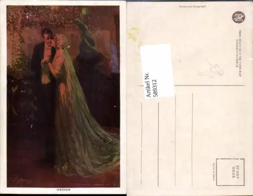 589312,Künstler AK Dewsy Hochzeit Paar Bräutigam Braut Brautkleid pub Reinthal Newman