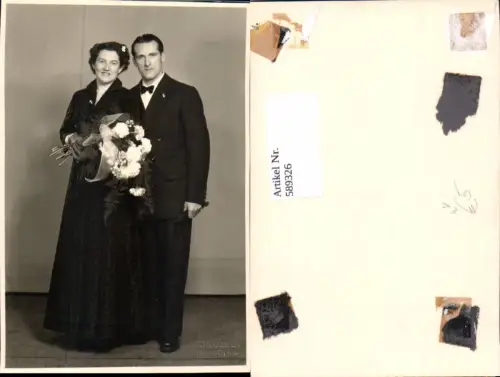 589326,Foto-AK Hochzeit Paar Bräutigam Braut pub Trefzger Lörrach