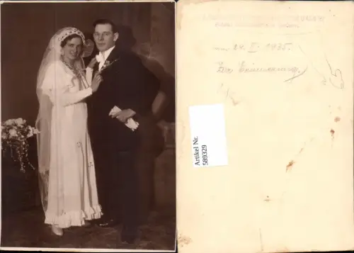 589329,Foto-AK Hochzeit Bräutigam Braut Brautkleid pub Ruzicka Wolkersdorf