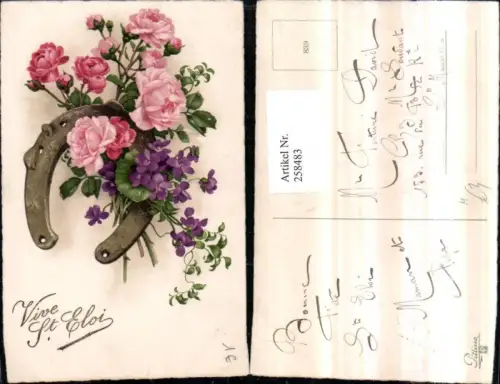 258483,Hufeisen Blumen Rosen Veilchen