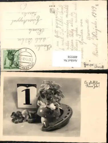 409558,Neujahr Hufeisen Fliegenpilz Pilz Kleeblätter Klee Kalender