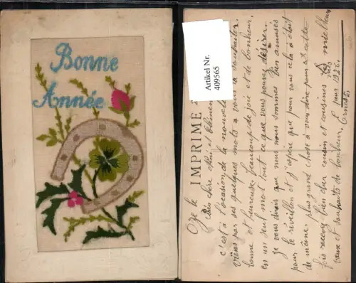 409565,Material AK Stickerei Hufeisen Klee Knospe Rahmen