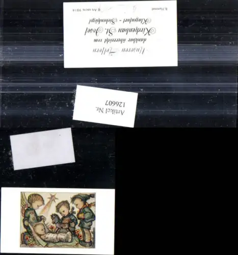 126607,Künstler Ak Hummel Jesuskind Krippe Engel Spielzeug Stern Kirchbau St Josef Klagenfurt Siebenhügel