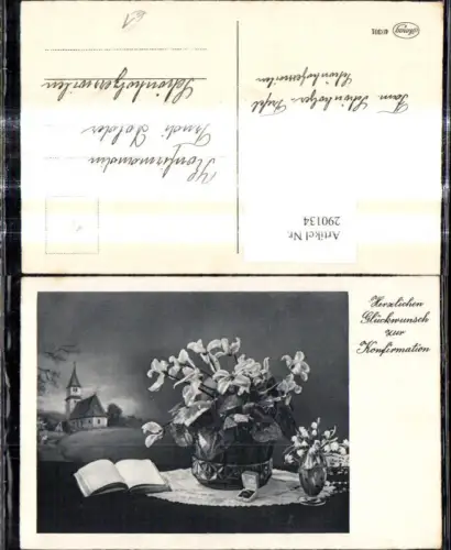 290134,Konfirmation Buch Ring i. Schmuckdose Blumenvase Blumentopf