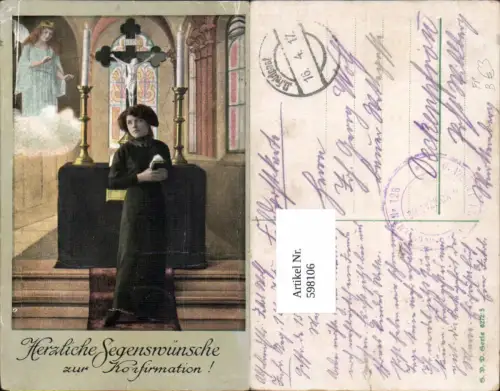 598106,Konfirmation Frau Engel Bibel