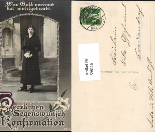 598116,Konfirmation Mädchen Bibel Spruch Passepartout