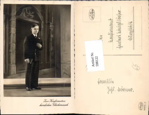 598122,Konfirmation Junge Anzug