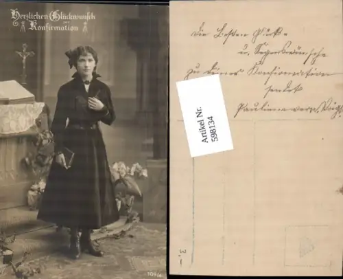 598134,Konfirmation Mädchen Bibel Altar Kreuz pub NPG 709euro4