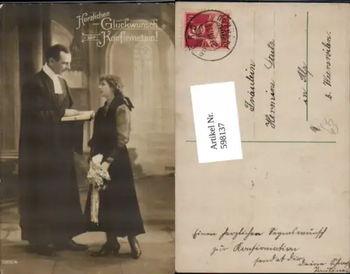 598137,Konfirmation Bibel Pfarrer Priester Mädchen