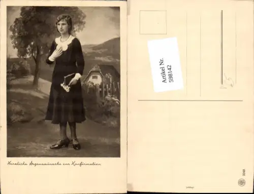 598142,Konfirmation Mädchen Bibel pub NPG 2048