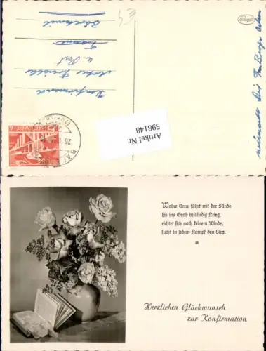 598148,Konfirmation Blumen Buch Bibel