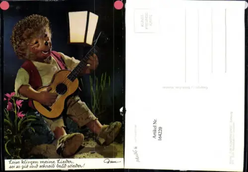 164220,Mecki Igel AK Nr 319 Leise klingen meine Lieder sei so gut u. Schreib mir wieder Gitarre
