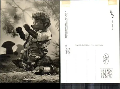 164224,Mecki Igel AK Nr 6 Strohwitwer Nadel Faden Nähen