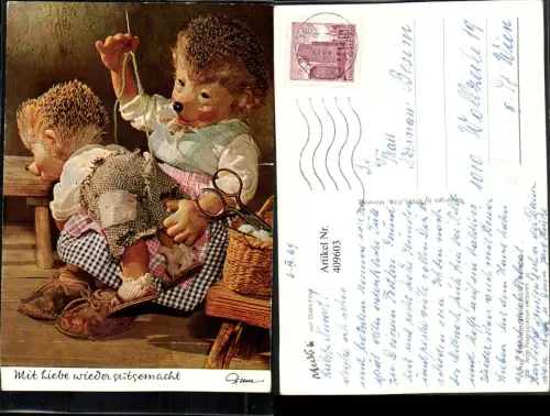 409603,Mecki 306 Mit Liebe wieder gutgemacht Igeln Hose flicken pub Diehl-Film