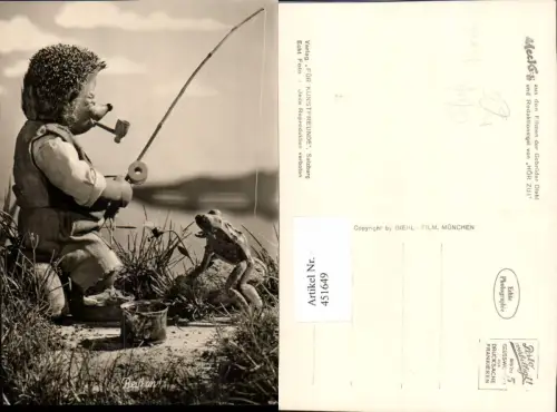 451649,Mecki Beiß an Igel Pfeife Angel Fischer Frosch