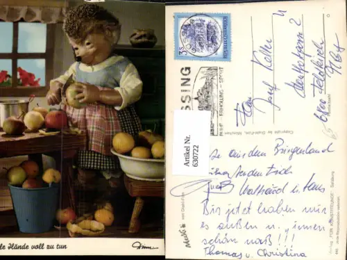 630722,Alle Hände voll zu tun Igel vermenschlicht pub Mecki 446