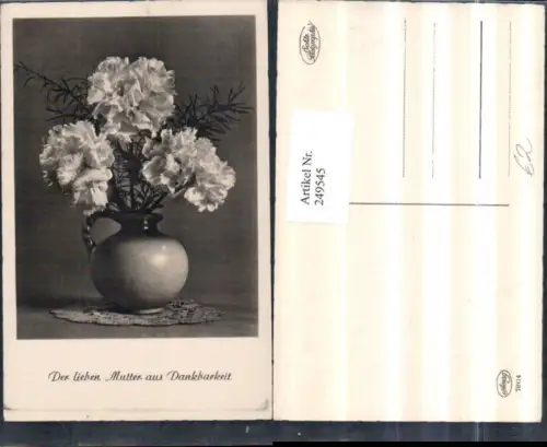 249545,Muttertag Blumenstrauß Nelken Vase