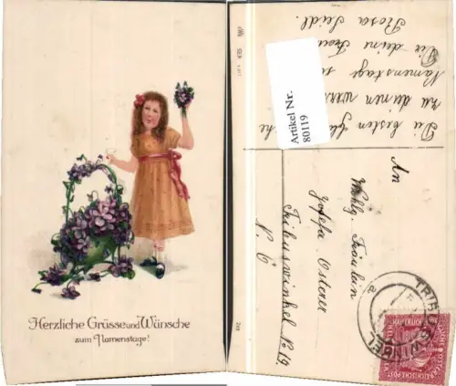 80119,Namenstag Mädchen Blumen Veilchen HWB 4307