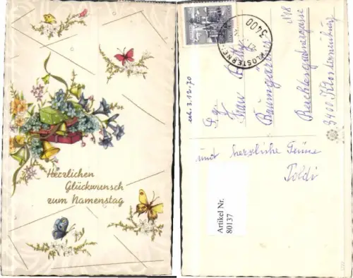 80137,Namenstag Schmetterling Geschenke Glocken