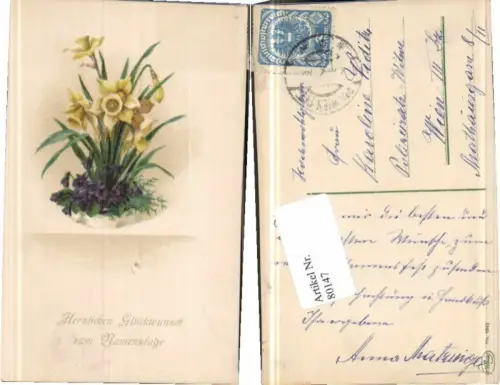 80147,Namenstag Gelbe Blumen Amag 1643