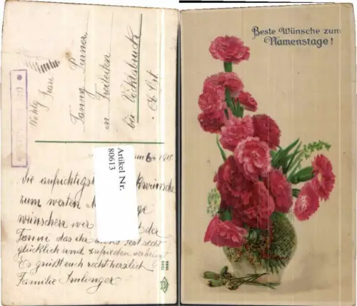 80613,Namenstag Blumen in Vase SCHÖN