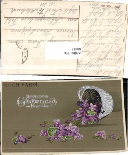 80614,Namenstag Blumenkorb Veilchen HWB 3320