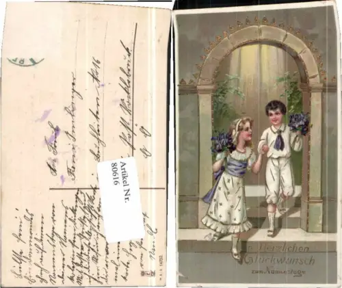 80616,Gold Druck Namenstag Kinder Blumen M.S.i.B.