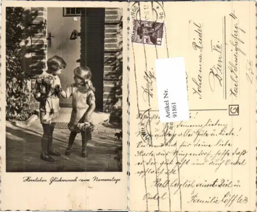 91861,Namenstag Süsse Kinder Rosen Blumen