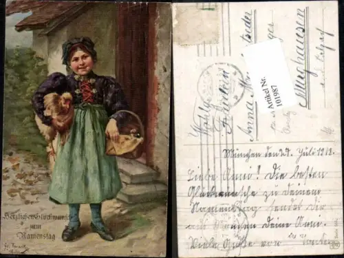 101987,Roessley Kind m. Huhn Namenstag