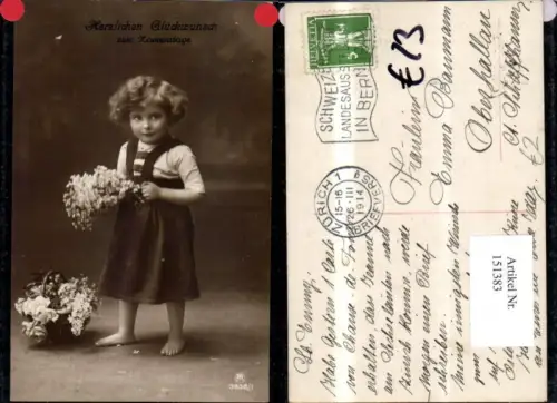 151383,Namenstag Mädchen Blumenkorb Blumen