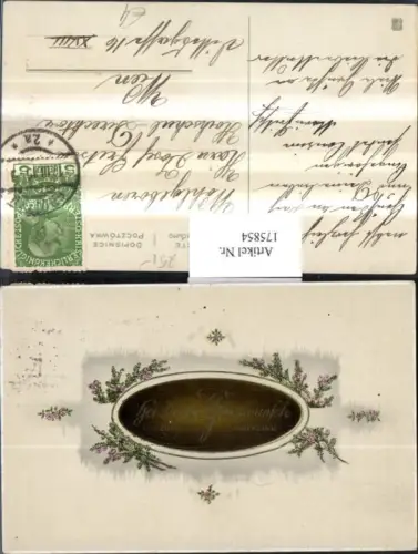 175854,Namenstag Präge AK Blumen Zweige