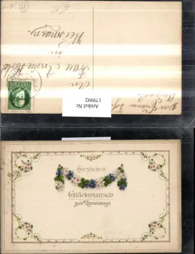 179992,Namenstag Blumen Verzierungen